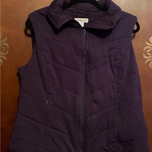 Coldwater Creek Deep Purple Quilted Vest